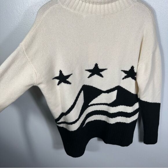NakedCashmere Stella Star Graphic Turtleneck Cashmere Sweater NWT Size Small - Picture 11 of 16